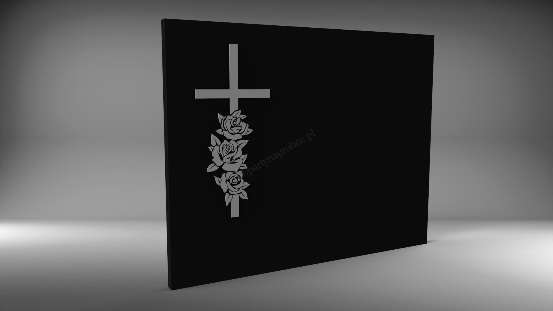 krzyż z różą wizualizacja