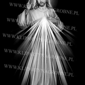 Jezus Miłosierny grawer w kamieniu