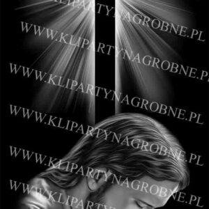 Jezus modlący się grawer