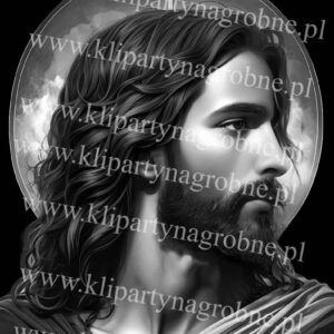 Pan Jezus grafika do graweru w kamieniu
